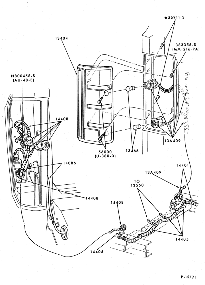 LAMPS-Rear lamp, backup lamp and related parts-U150
