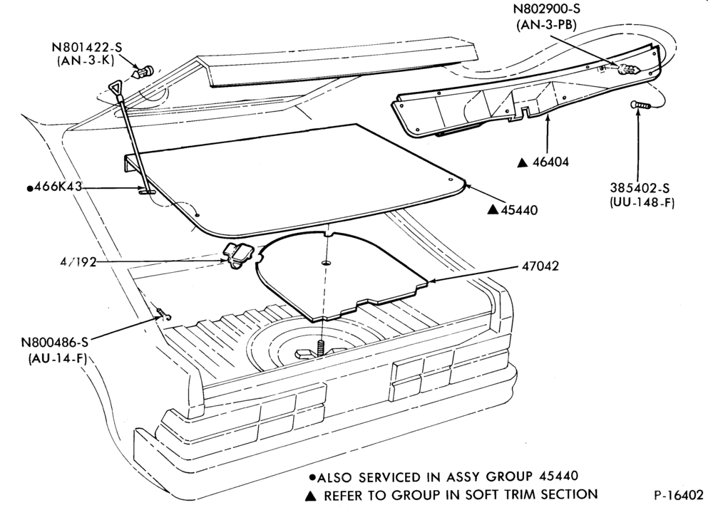 W - SOFT, INTERIOR TRIM-Luggage compartment trim - body type 61