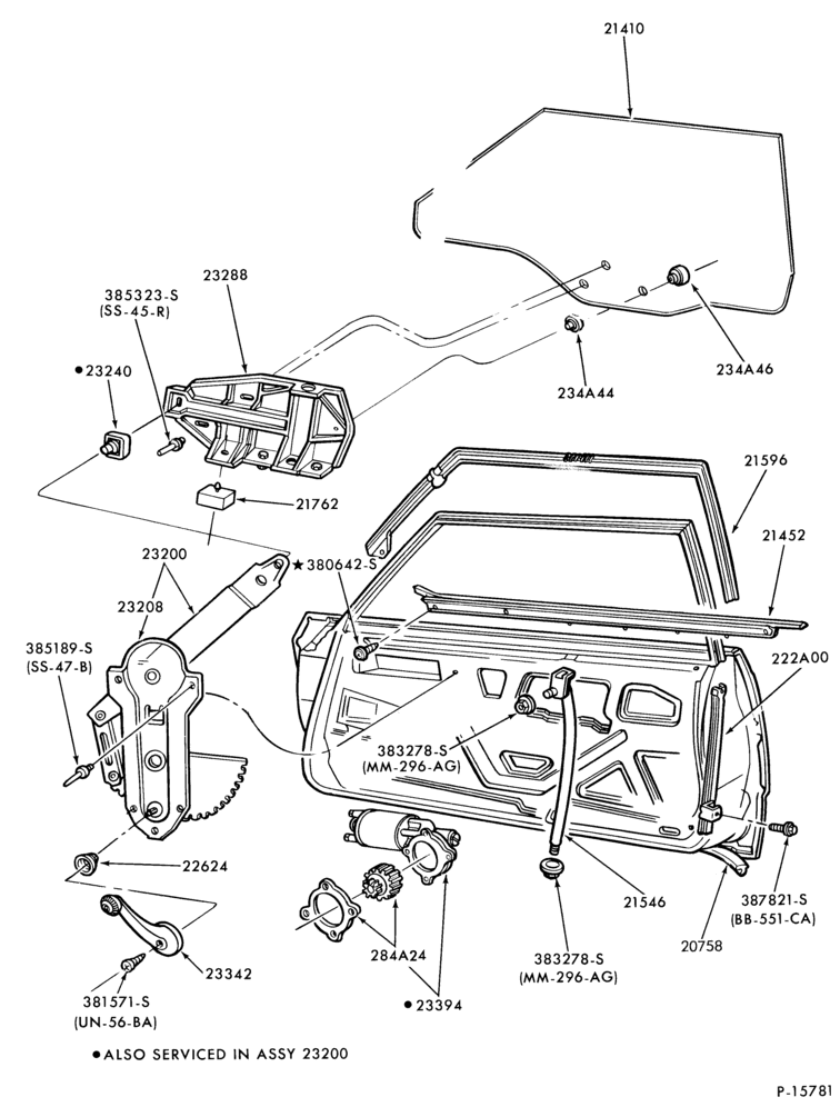 230 - BODY SIDES AND QUARTER-Window parts (front door)