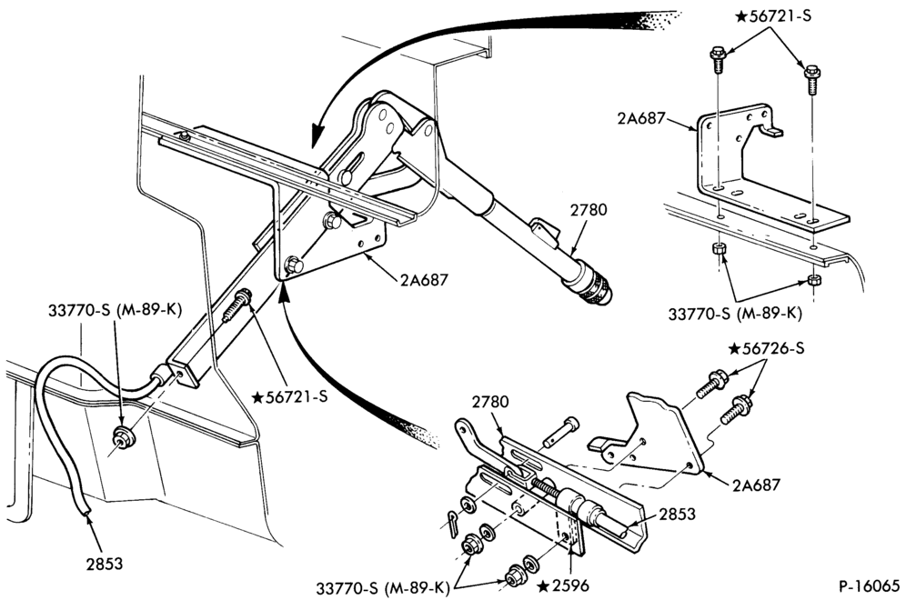 26 - PARKING BRAKES-Parking brake system  - lever - trans. mounted-B/T 84 cowl models-F-FT600/800