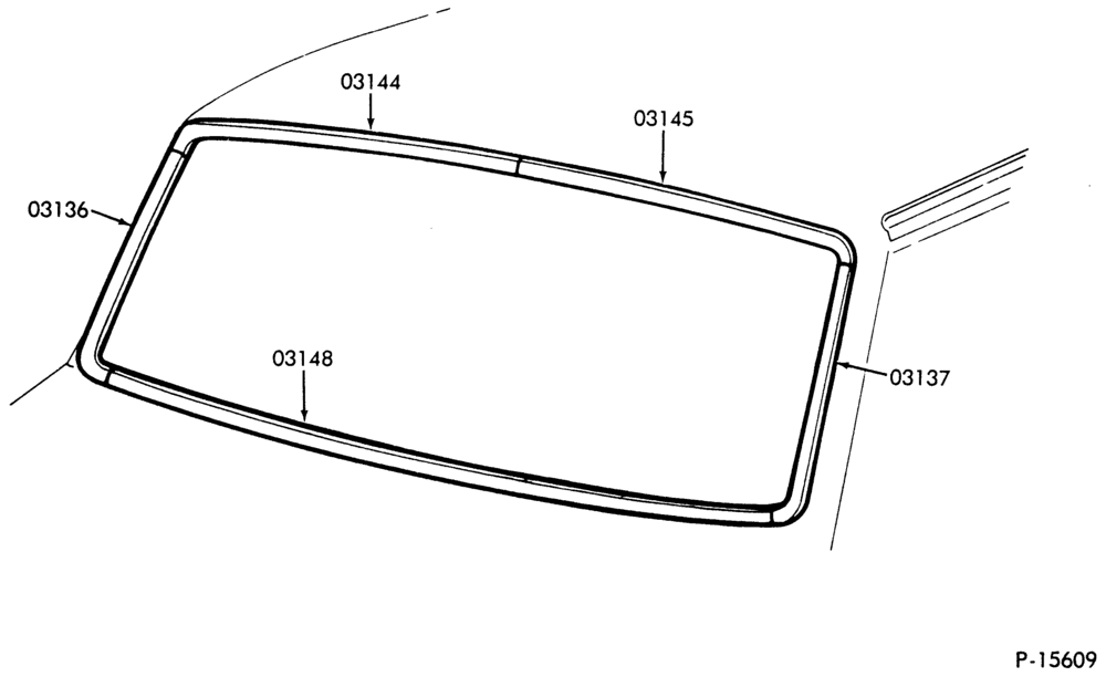 E/M - EXTERIOR MOULDINGS, ETC.-Windshield mouldings-F-FT600/900