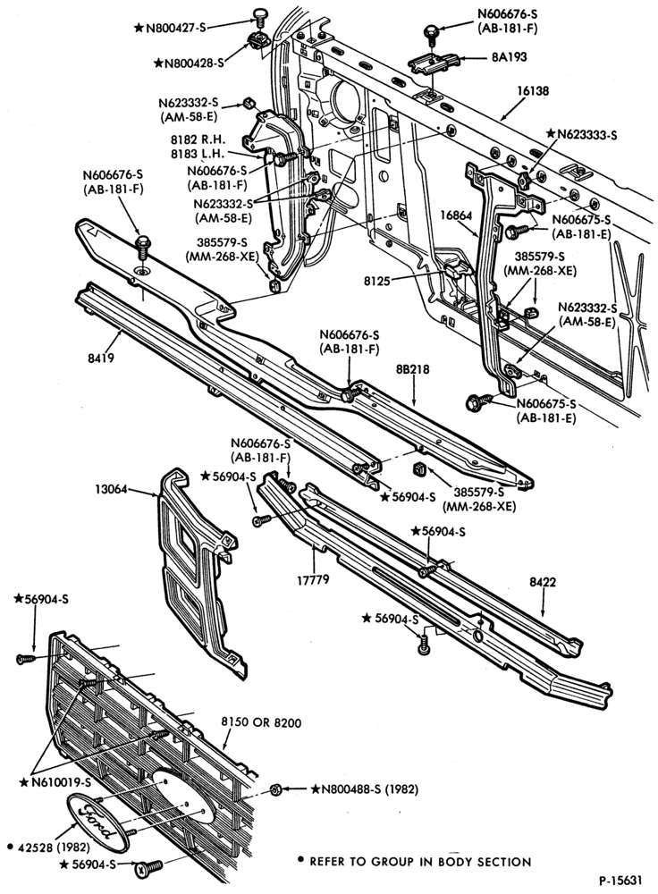 RADIATOR GRILLE AND RELATED PARTS-Grille-F100/350