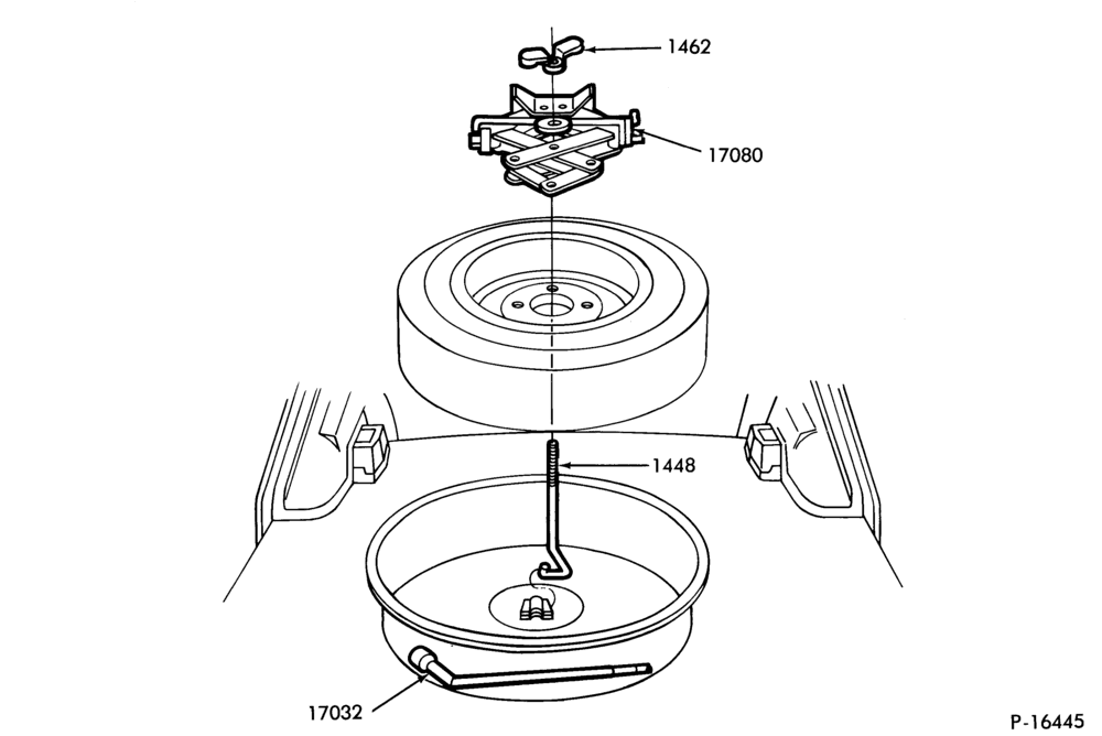 175.1 - SPEEDOMETER, BUMPERS, MIRRORS AND WIPERS-Jack and spare wheel parts- body type 74