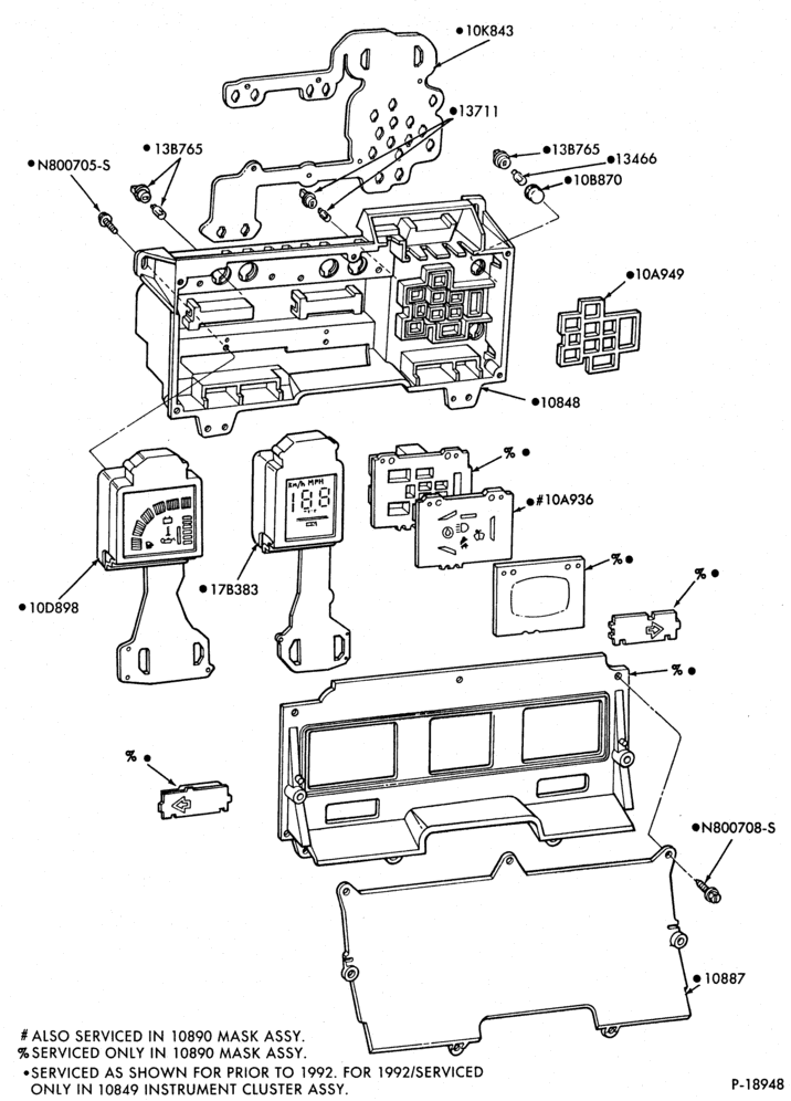 106 - INSTRUMENT CLUSTERS-Instrument cluster and related parts-E100/350 -A-A-electronic