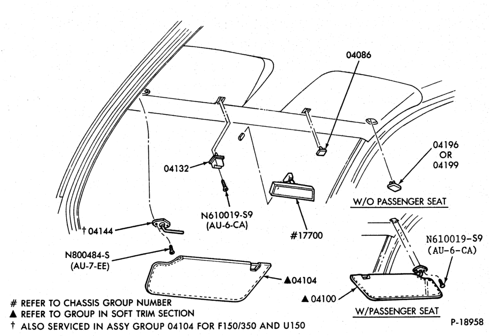 030 - TRIM-Sun visor and rear view mirror-A