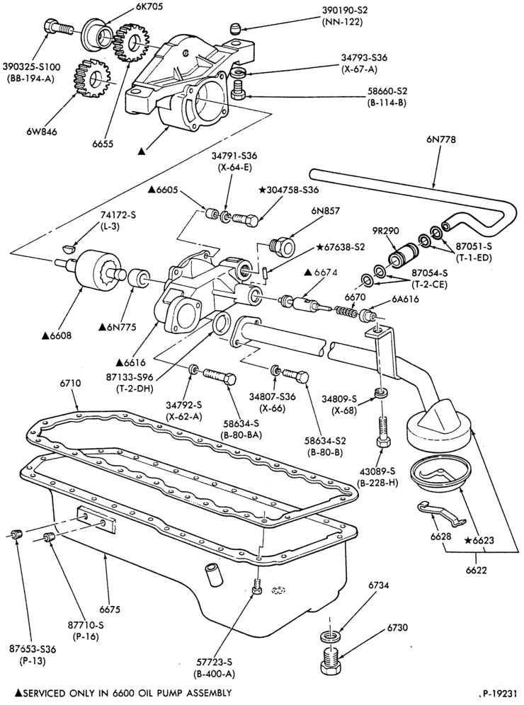 66 - 8 CYL. 7.8L AND 8.8L (477 AND 534 C.I.D.) GAS-OIL PAN, PUMP and RELATED PARTS