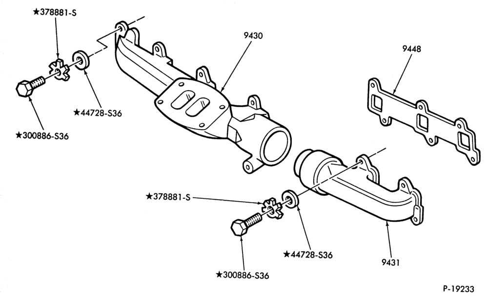 90.1 - 6 CYL. 6.6L (401 C.I.D.) AND 7.8L (474 C.I.D.) DIESEL-Manifold-Exhaust