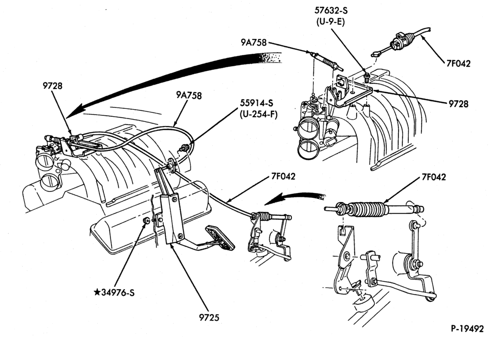 97 - 8 CYL. 5.0L (302 C.I.D.)-GAS-E100/250-E.F.I.