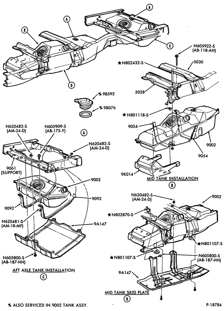 90 - 4 CYL. 2.0L (122 C.I.D.) AND 2.3L (140 C.I.D.)-GAS-W/O-R-lines-fuel-tank