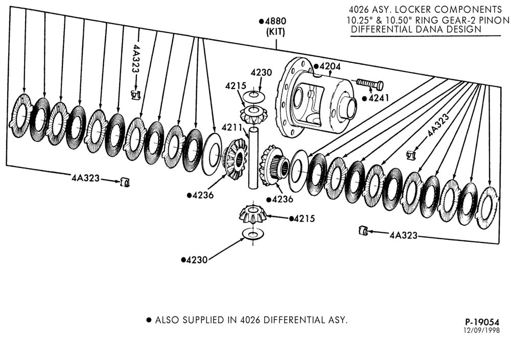 40 - REAR AXLE-REAR AXLE- Locking differential - Ford model WFA, WFD, WDG - 10.25" 10.50"-F250SD/350SD