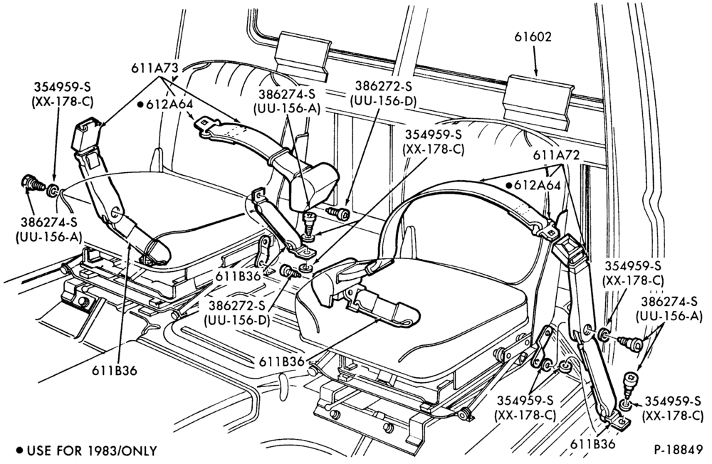 620 - INSTRUMENT PANEL-Front seat belt - w/articulated seat-F-FT600/900