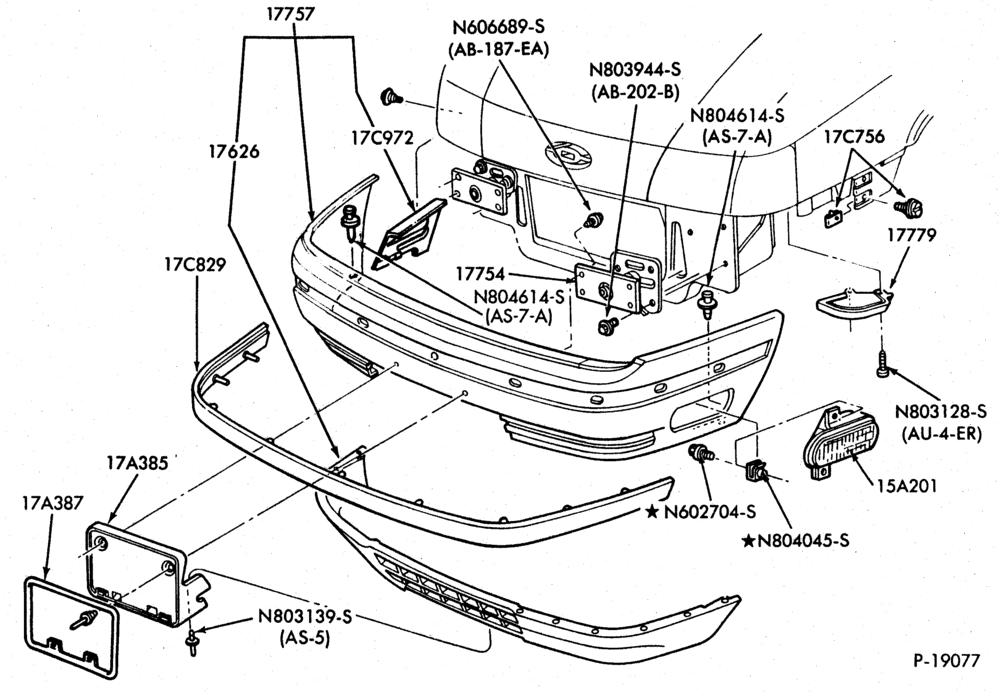 176 - SPEEDOMETER, BUMPERS, MIRRORS AND WIPERS-Bumper - front- Taurus