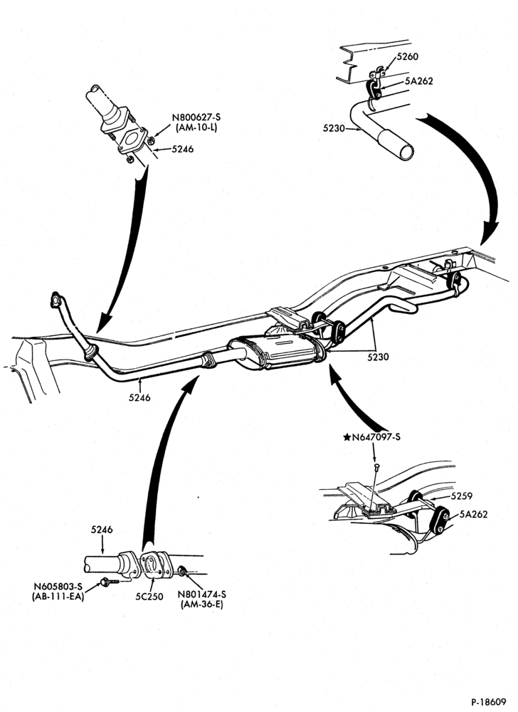 EXHAUST SYSTEM-EXHAUST SYSTEM- 4 cyl. 140 (2.3L)-E.F.I.-diesel-B