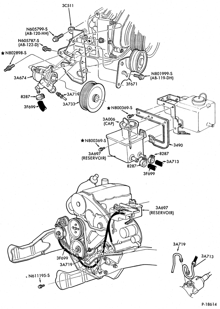 36.1 - STEERING-(1985)   - 4 cyl. 140 (2.3L) Diesel-B