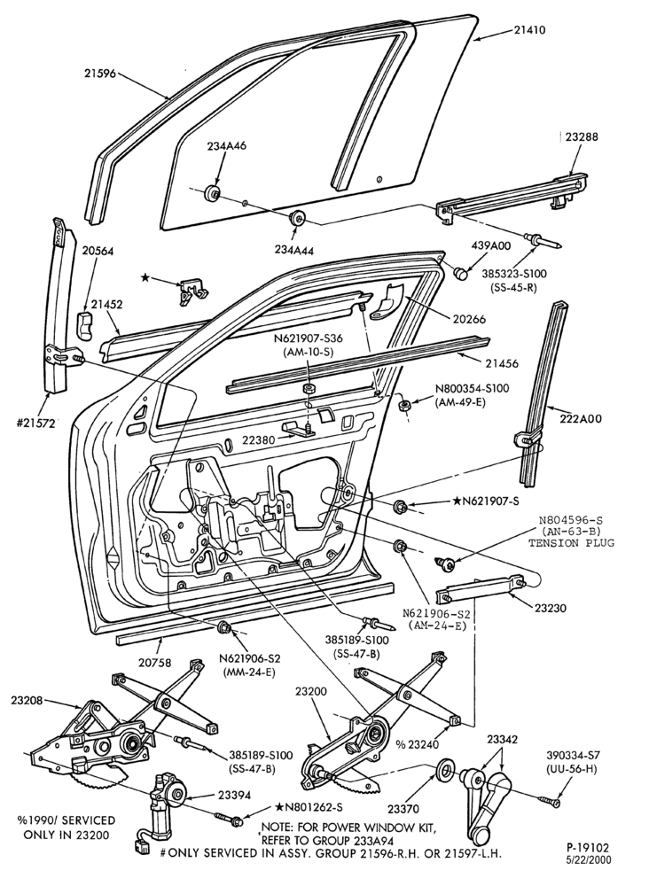 230 - BODY SIDES AND QUARTER-Window parts - front door