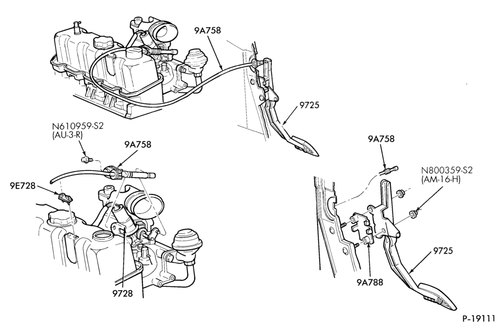 97 - 4 CYL. 2.5L - TBI-Accelerator linkage - M/T