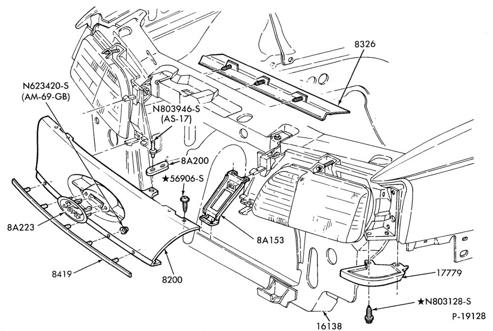 82 - RADIATOR, GRILL AND COOLING-RADIATOR GRILLE & RELATED PARTS- Taurus