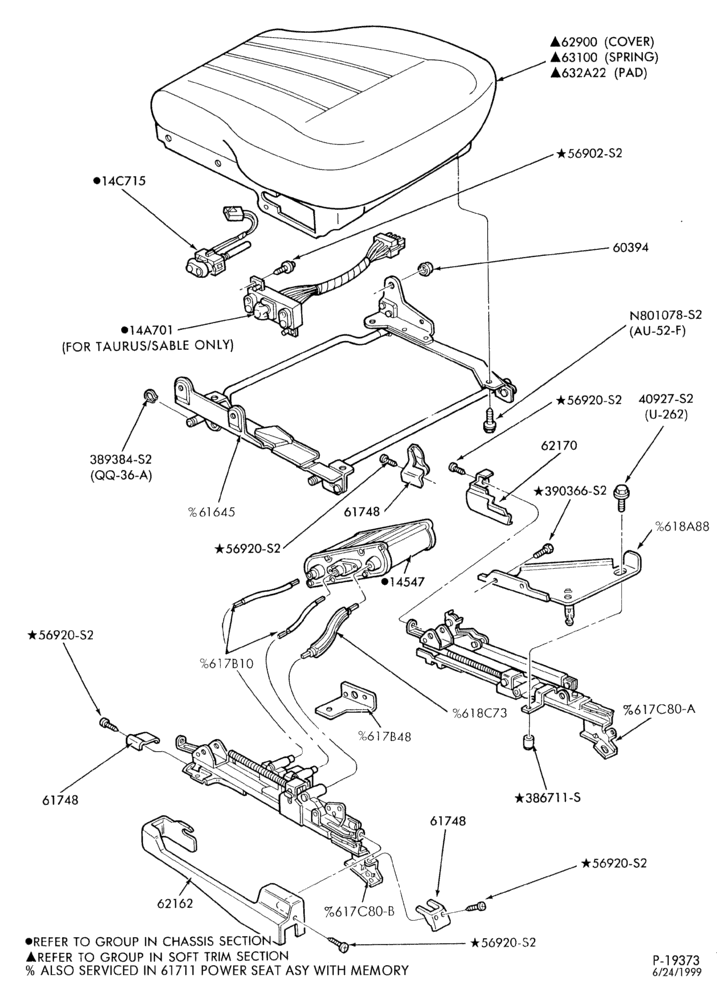600.2 - SEATS AND SEAT BELTS-Front seat parts  - lower half - power - bucket or split bench