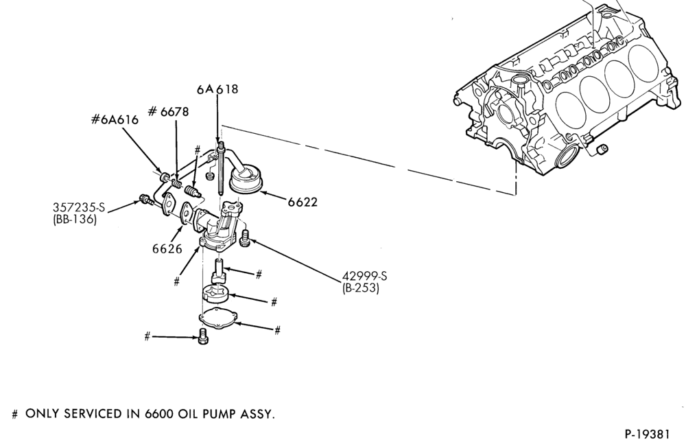 66 - 8 CYL. 5.0L (302 C.I.D.)-Oil pump