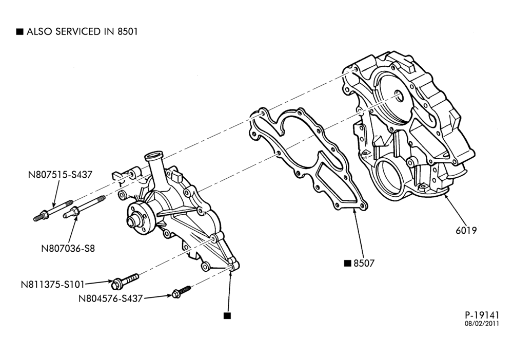 80 - RADIATOR, GRILL AND COOLING-WATER PUMP- 6 cyl. 183 (3.0L)