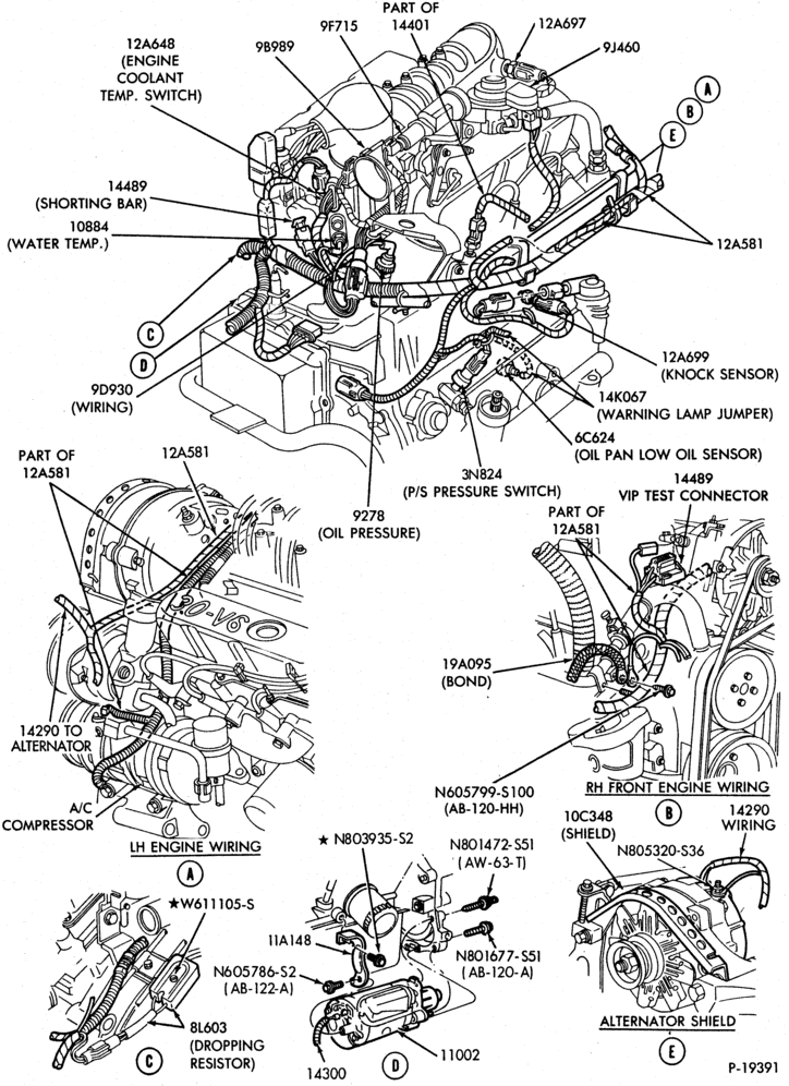 140 - ELECTRICAL SYSTEMS-Wiring system - Page- engine compt.
