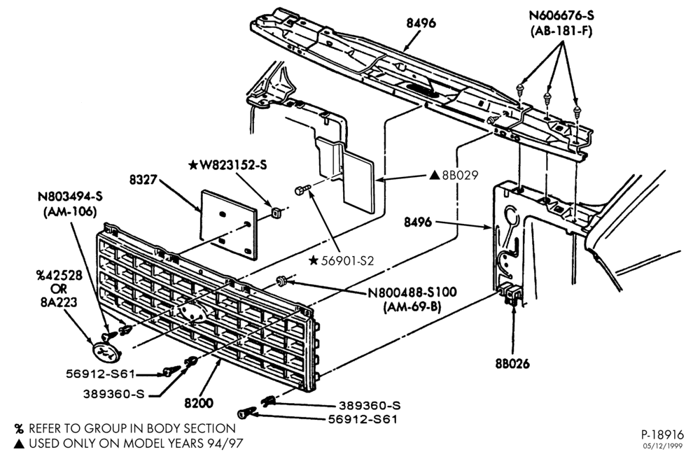 82 - RADIATOR GRILLE AND RELATED PARTS-Grille-A