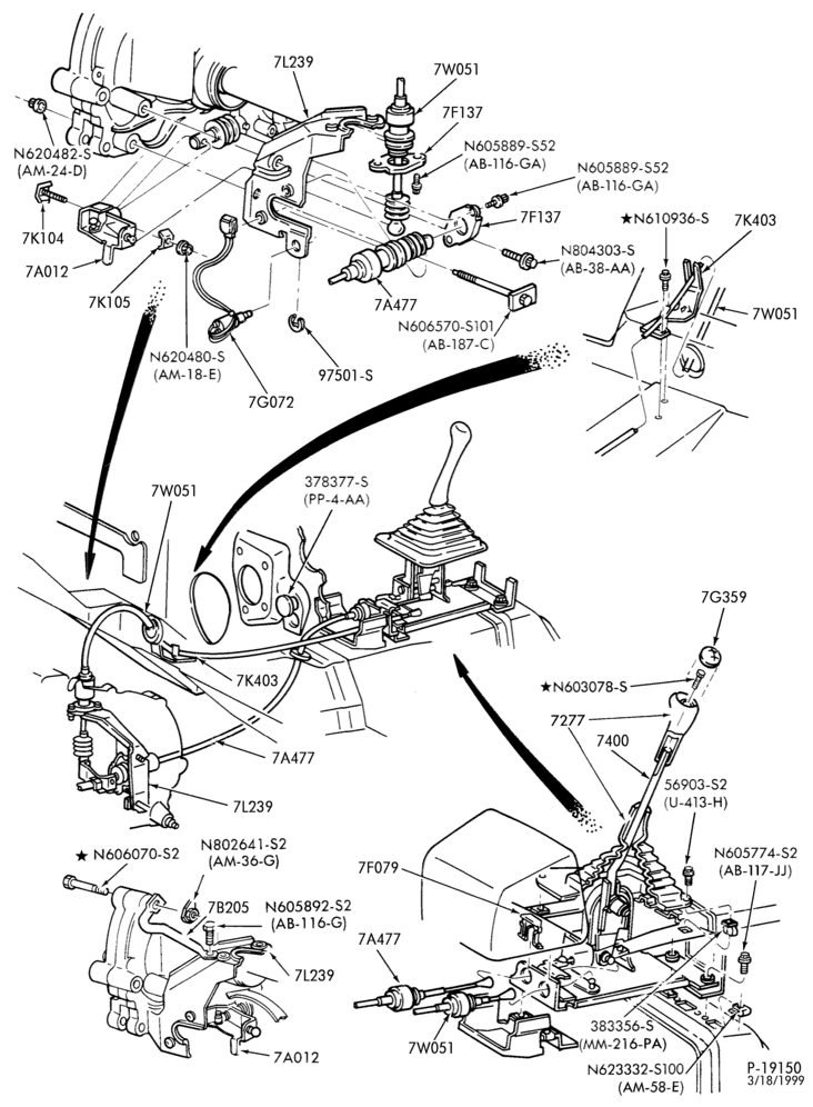 72.1 - EXTERNAL PARTS-Gearshift mechanism - floor mounted - 5 speed-5/S