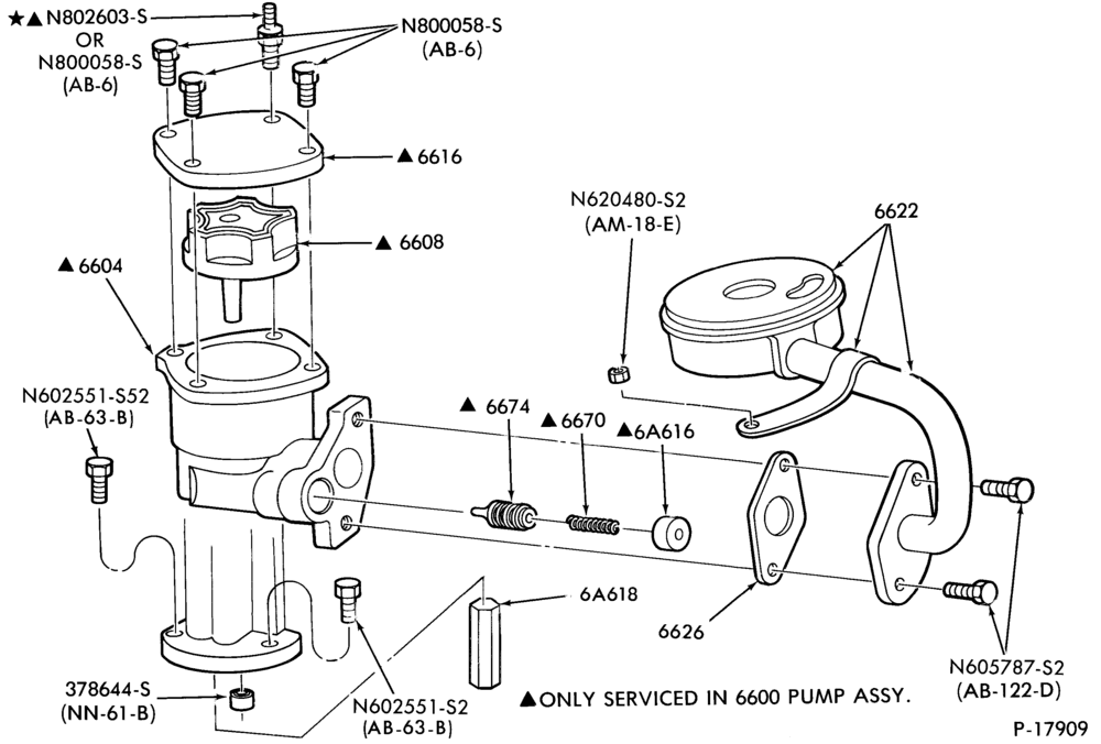 66 - 4 CYL. 2.5L (153 C.I.D.) HSC-Oil pump, screen and related parts
