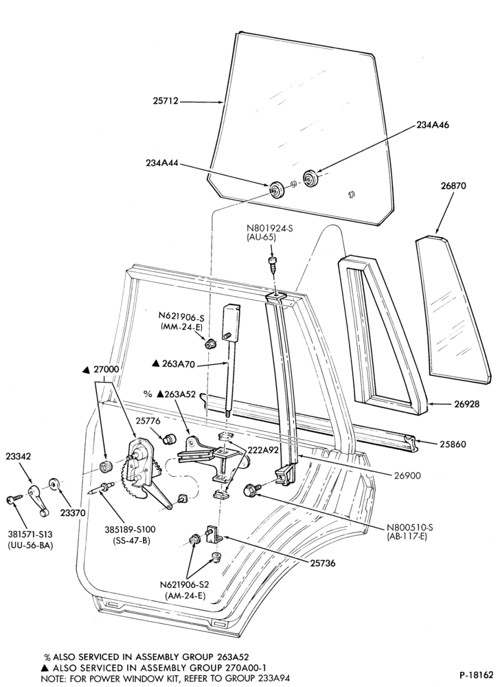 240 - BODY SIDES AND QUARTER-Window parts - rear door
