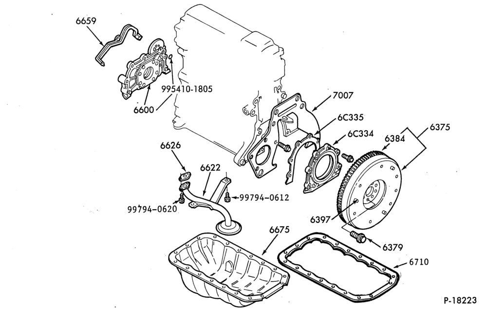 66 - 4 CYL. 1.9L (116 C.I.D.)-Oil pump and pan