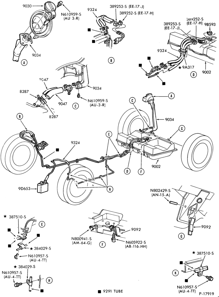 90 - 4 CYL. 2.3L (140 C.I.D.) HSC-Fuel system