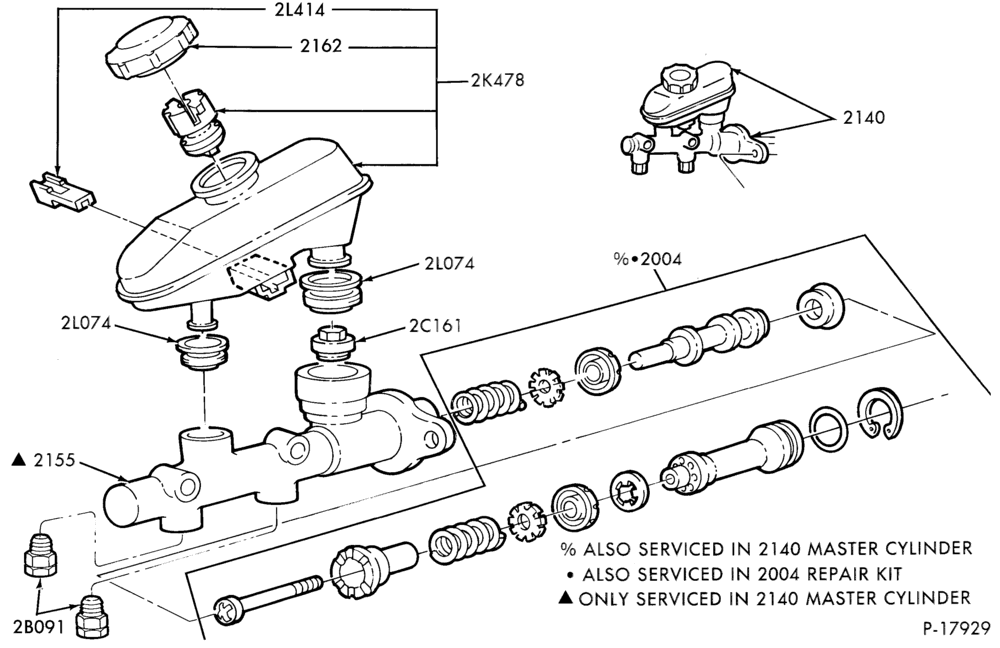 21 - BRAKES-Brake master cylinder and reservoir