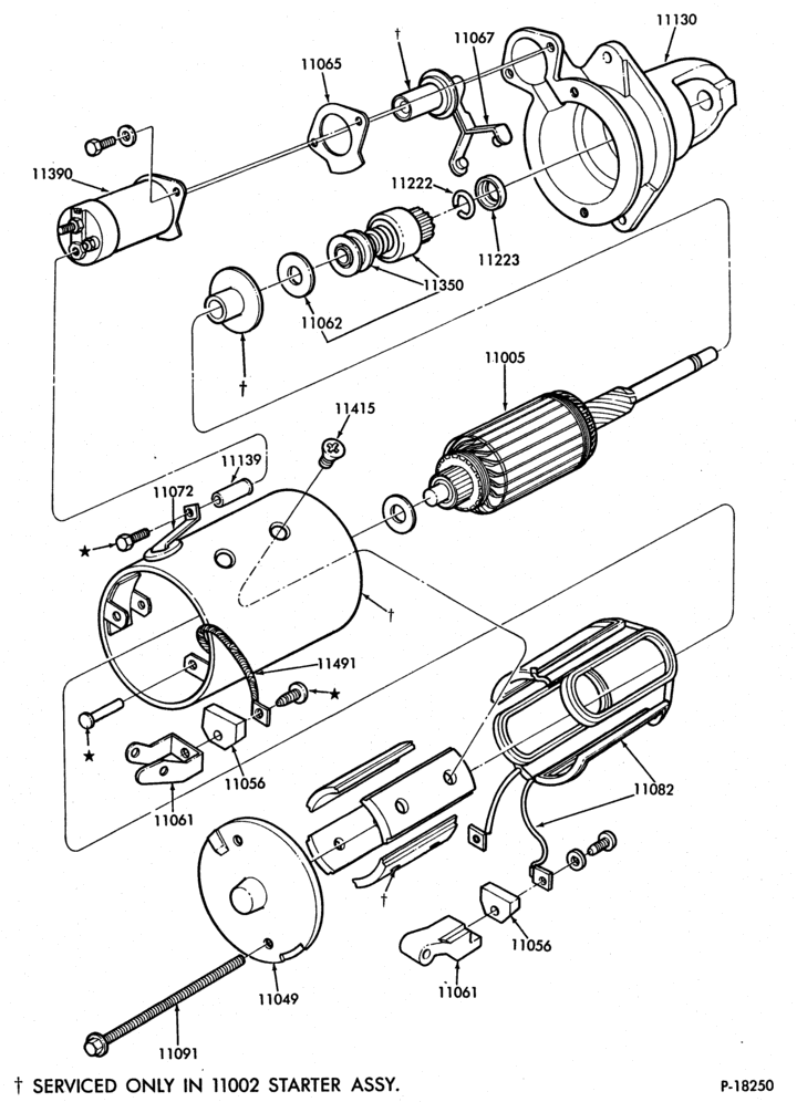 STARTER, IGNITION AND HEADLAMP SWITCHES-Starter & drive asy. - 8 cyl. 7.3L diesel - Motorcraft