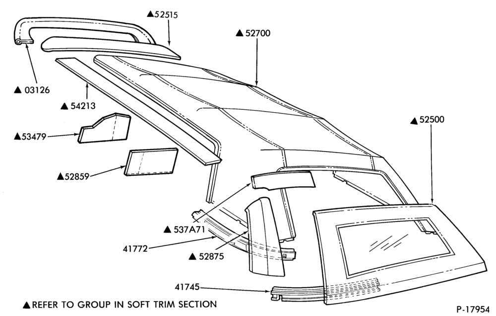 F - SOFT, INTERIOR TRIM-Roof pads & cover - Mustang convertible
