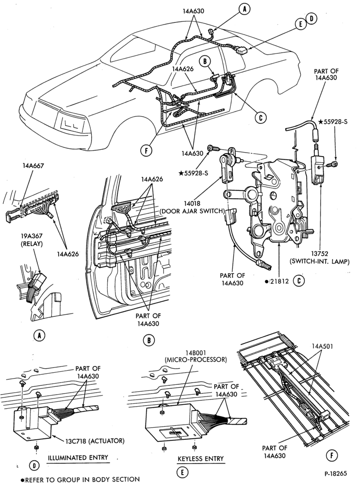 ELECTRICAL SYSTEMS-Keyless entry system - control and wiring system