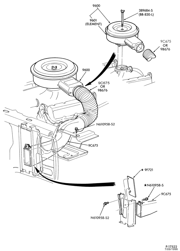96 - 8 CYL. 6.9L (420 C.I.D.)-DIESEL-F250/350