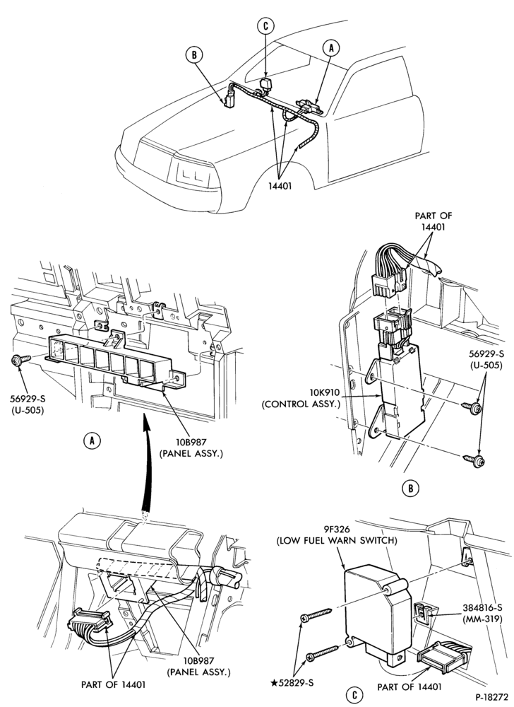 106.1 - DISTRIBUTOR AND IGNITION SYSTEM-Indicator Warning Panel - Electronic
