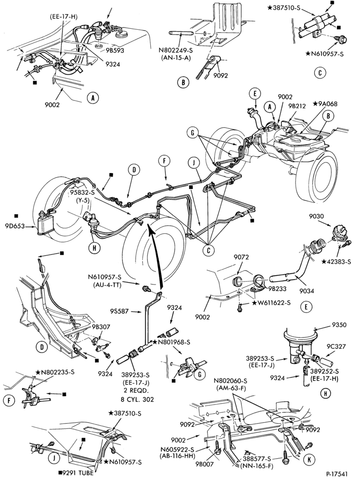 90 - 6 CYL. 3.8L (230 C.I.D.)-Fuel system