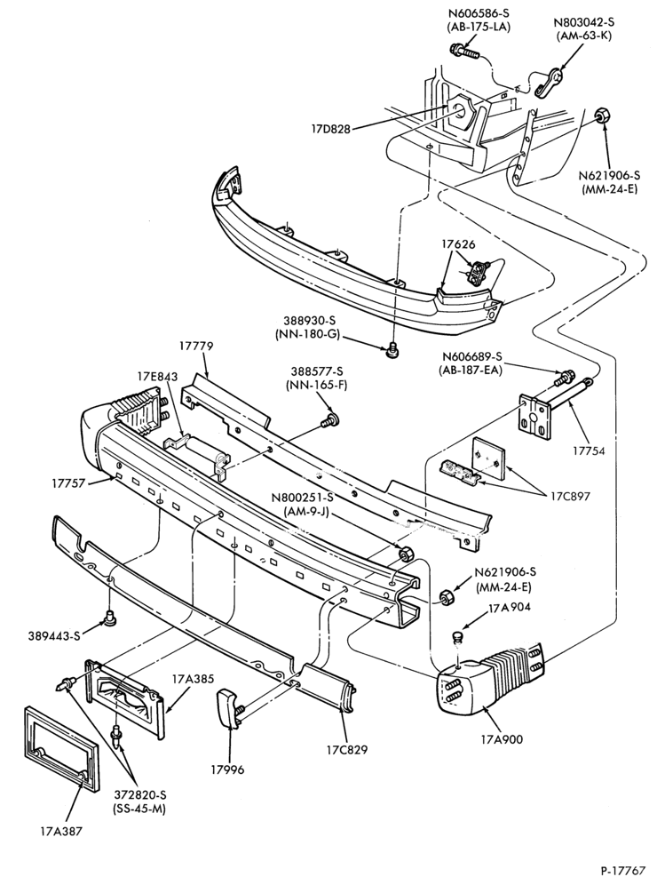 176 - SPEEDOMETER, BUMPERS, MIRRORS AND WIPERS-Bumper- front
