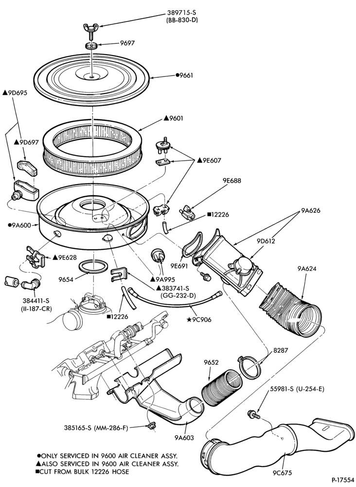 96 - 6 CYL. 3.3L (200 C.I.D.)-Air cleaner