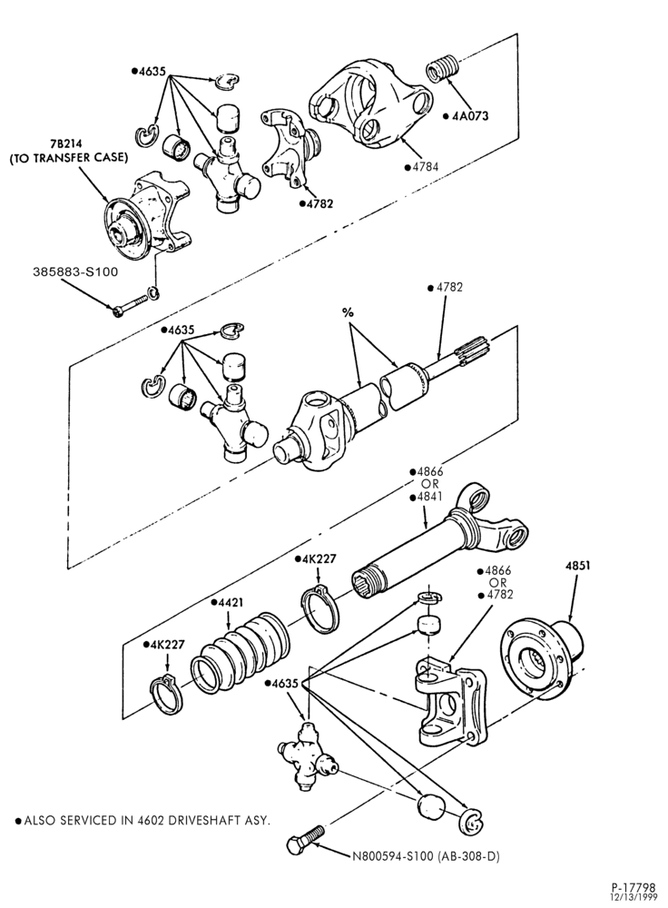 46 - DRIVESHAFT-DRIVESHAFT- Transfer case to rear driving axle-B