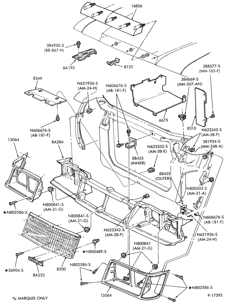 82 - RADIATOR, GRILL AND COOLING-RADIATOR GRILLE & RELATED PARTS