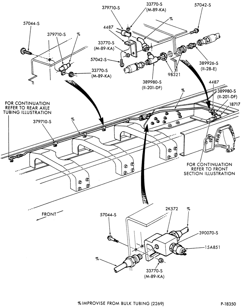 PARKING BRAKES-Parking brake system - Hydraulic - rear frame tubing - B/T 81 (cab)-FT800/900