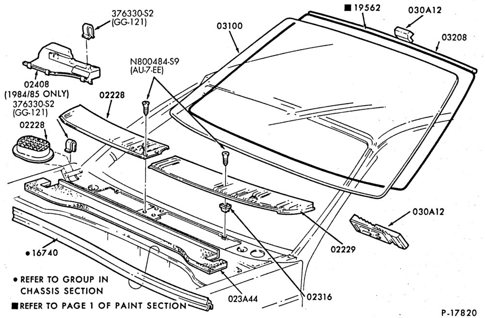 030 - BODY FRONT-Windshield