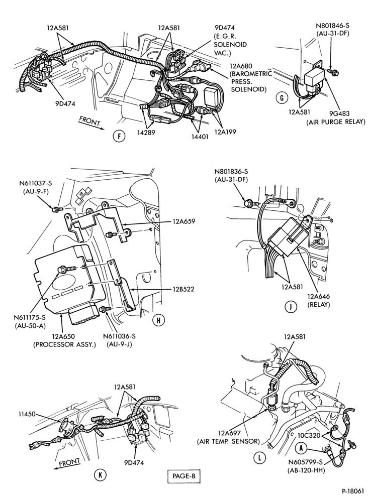 94.9 - 8 CYL. 5.0L (302 C.I.D.)-Electronic engine control (E.E.C.) - E.E.C. - Page- Page-B