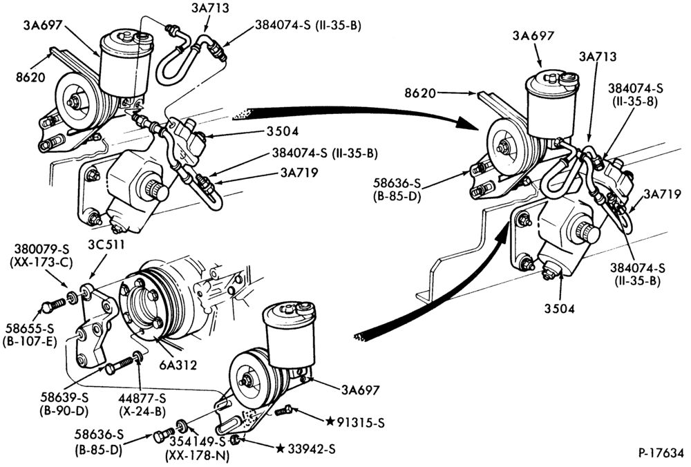 FRONT SUSPENSION AND STEERING-(1980/87)-8 cyl. 636 Cat. Diesel-F700/900