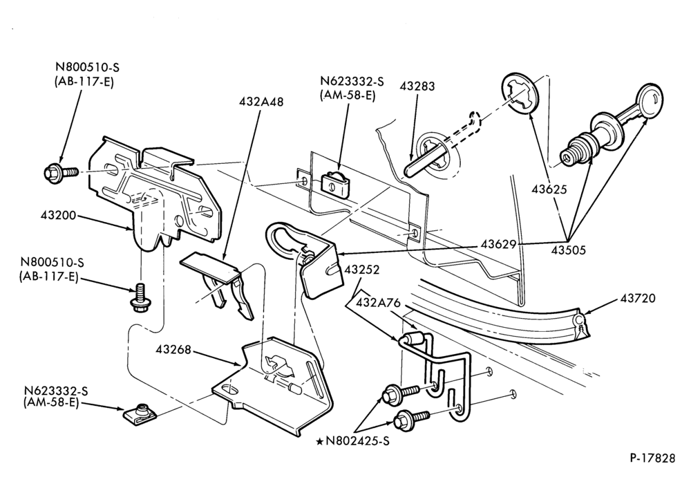 430 - LIFT/TAILGATE, LUGGAGE & BACK WINDOW-Latch parts - luggage compartment