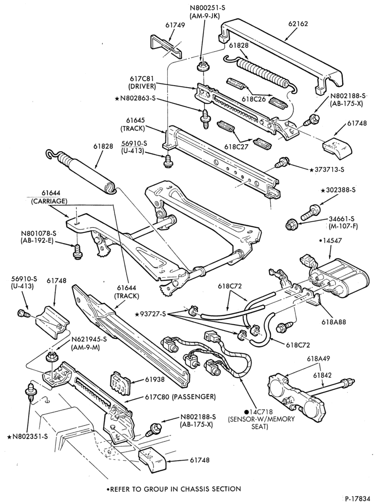 600.2 - SEATS AND SEAT BELTS-Front seat parts - bucket   - split bench - lower half- power