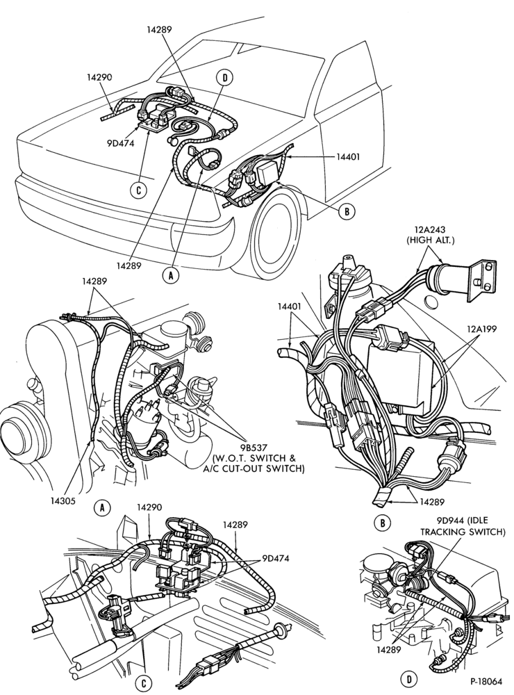 94.7 - 4 CYL. 2.3L (140 C.I.D.)-Electronic engine control (E.E.C.)- w/o M.C.U.