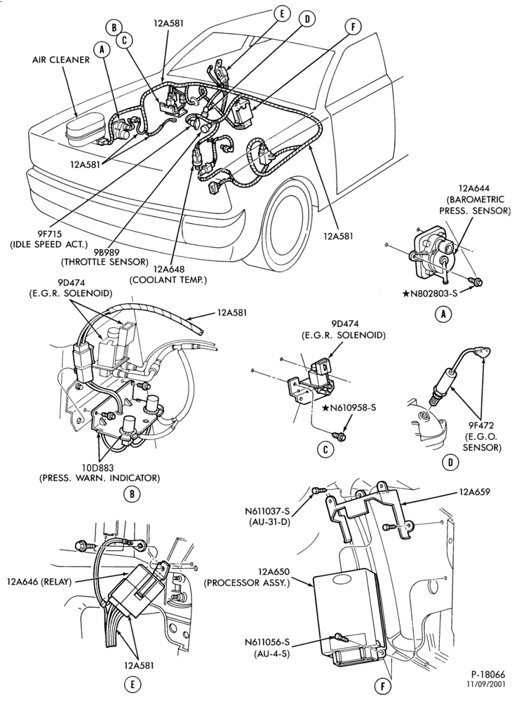 94.7 - 4 CYL. 2.3L (140 C.I.D.)-TC (TURBO)-Electronic engine control (E.E.C.)- E.F.I.